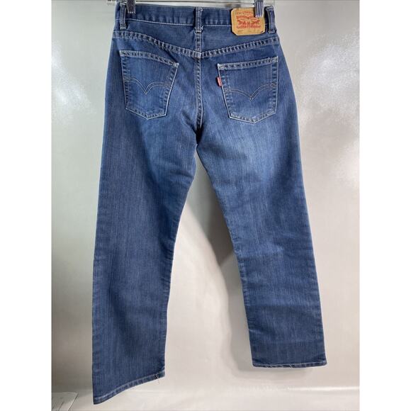 Levi's 505 Red Tab Straight Leg Denim Blue Jeans Boy's Size 14 Reg 27x27 - Picture 1 of 9